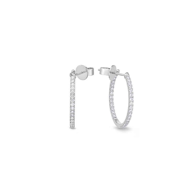 Memoire Round Shared Prong Diamond Hoops Earrings CHHO20125258R72000