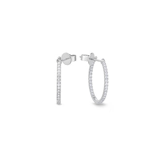 Memoire Round Shared Prong Diamond Hoops Earrings CHHO20125258Y72000