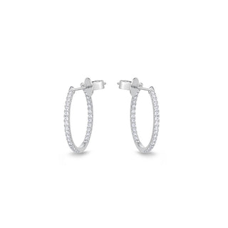 Memoire Round Shared Prong Diamond Hoops Earrings CHHO20125258Y72000