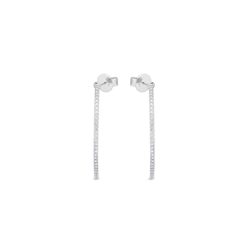 Memoire Round Shared Prong Diamond Hoops Earrings CHHO20343438Y72000