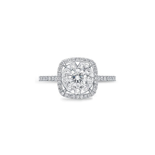 Memoire Bouquet Cushion Halo Engagement Ring FRBQ11770008B72000