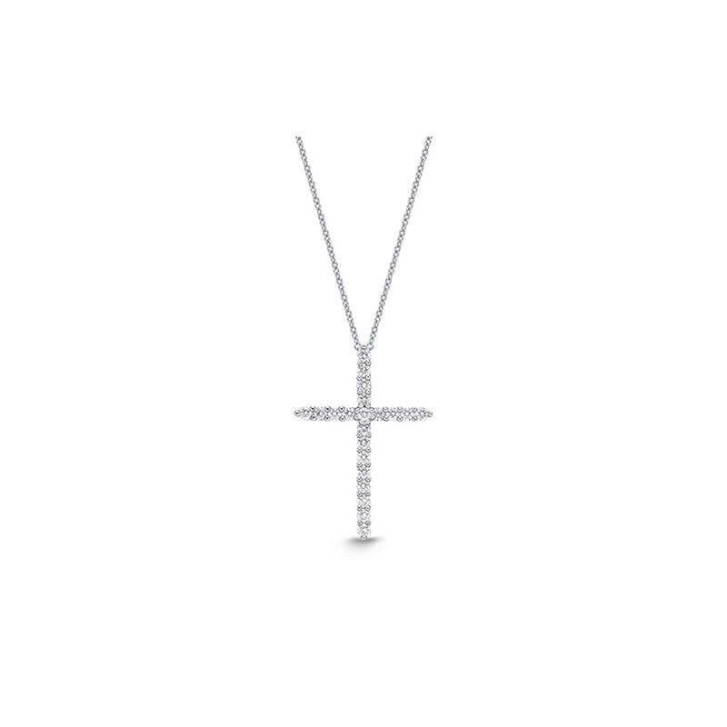Memoire Shared Prong Diamond Cross Pendant CCCS11518008W72000