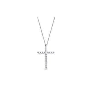 Memoire Shared Prong Diamond Cross Pendant CCCS11518008W72000