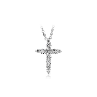 Memoire Shared Prong Diamond Cross Pendant CCCS11618008W72000