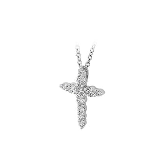 Memoire Shared Prong Diamond Cross Pendant CCCS11618008W72000