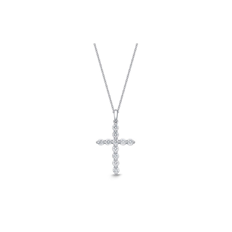 Memoire Single Prong Diamond Cross Pendant CCCS11818008W72000