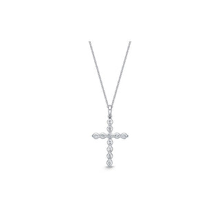 Memoire Single Prong Diamond Cross Pendant CCCS11818008W72000