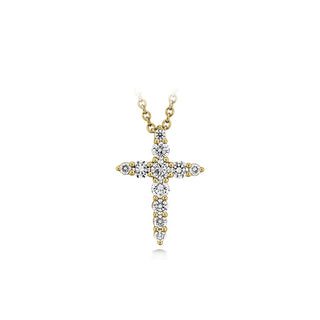 Memoire Shared Prong Diamond Cross Pendant CCCS11618008Y72000