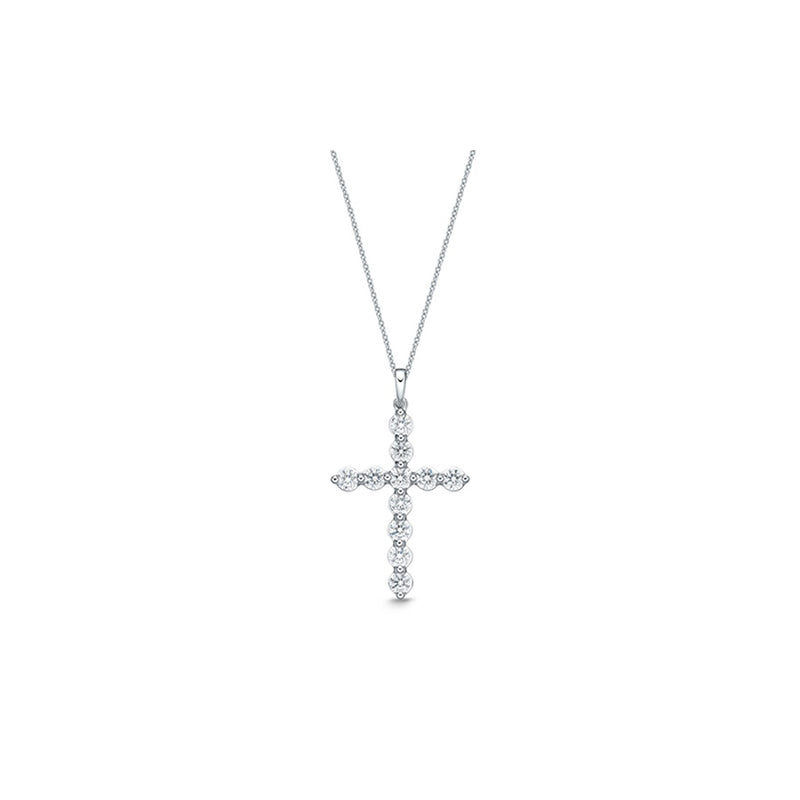 Memoire Single Prong Diamond Cross Pendant CCCS12118008R72000
