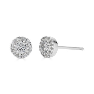 14KY 32=.50CTW HALO STUDS