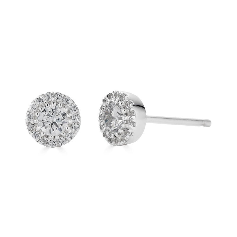 14KY 32=.50CTW HALO STUDS