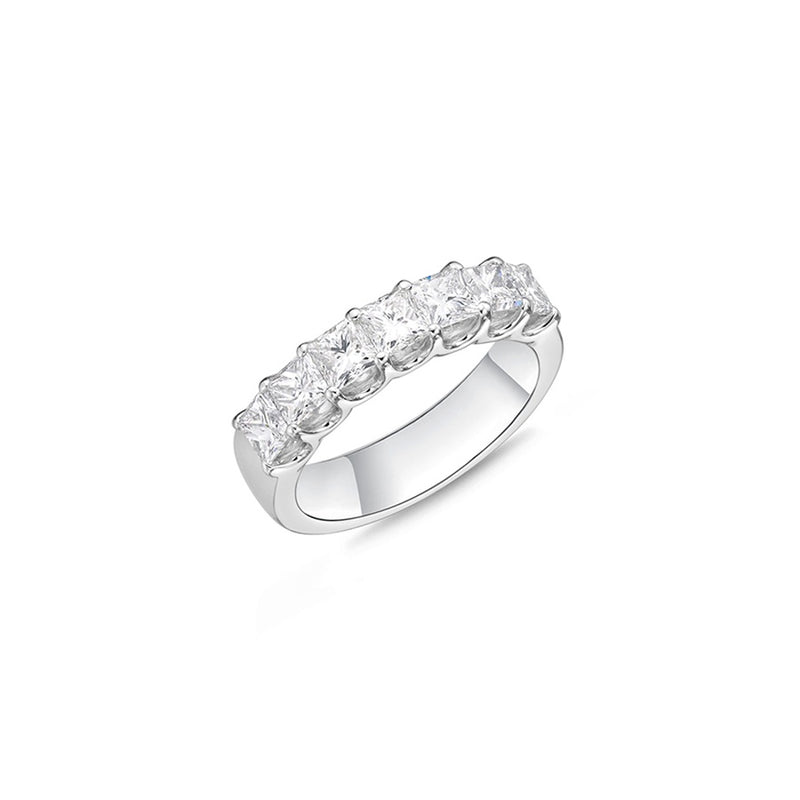 Memoire Geo Arts 7 Stone Princess Cut Band ERGA20870008W72000