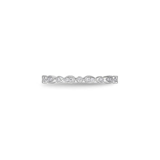 Memoire Vintage Round & Illusion Pear Stackable Band ERSUR0770008W72000