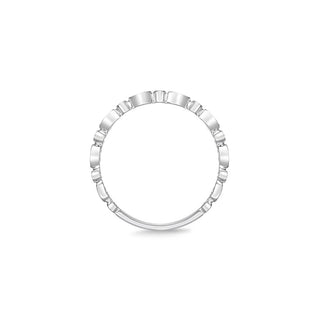 Memoire Vintage Round & Illusion Pear Stackable Band ERSUR0770008W72000