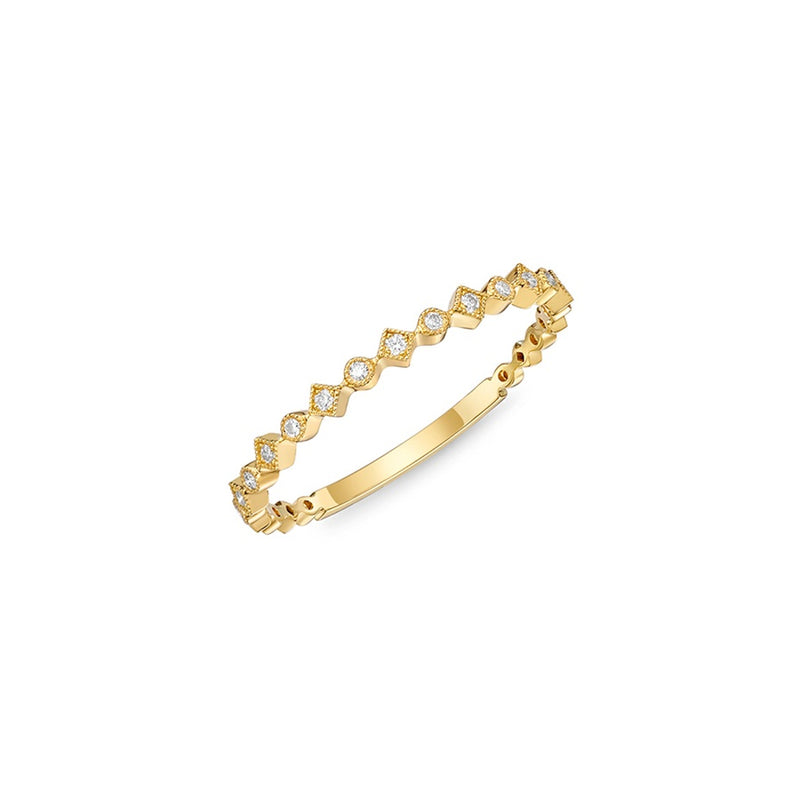Memoire Vintage Square on Point Stackable Band ERSUR0870008W72000