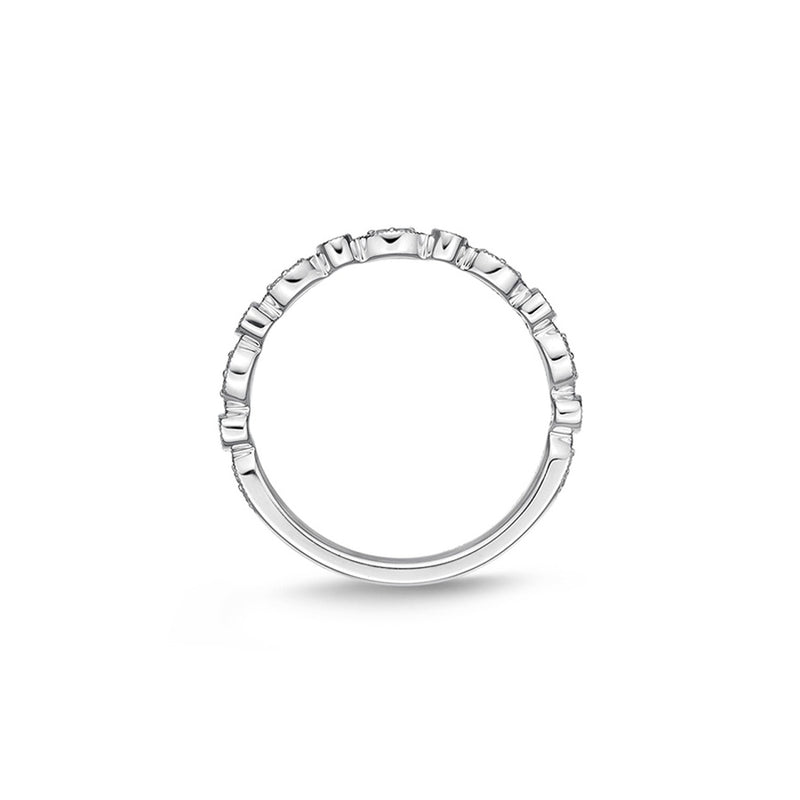 Memoire Vintage Round & Illusion Marquise Stackable Band EMVG10870008R72000