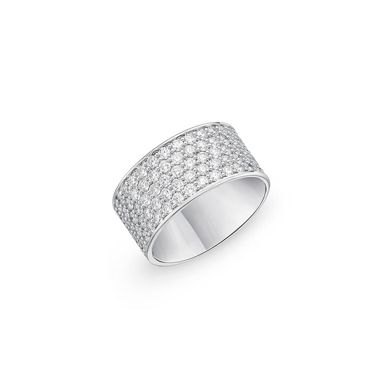 Memoire Pavé Silk Half Round Diamond Band ERPA10470008W72000