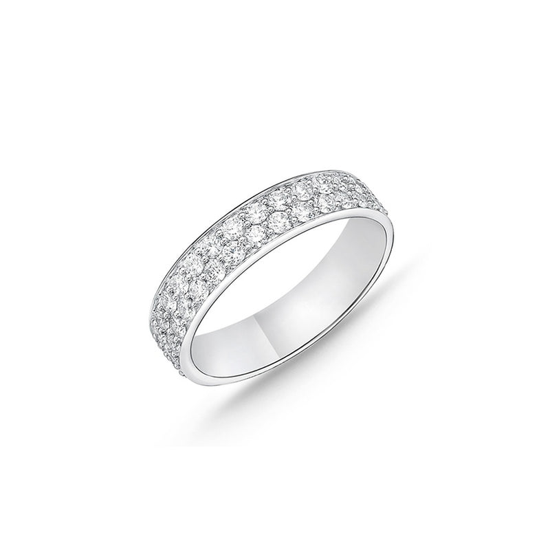 Memoire Pavé Silk Half Round Diamond Band ERPA10170008W72000