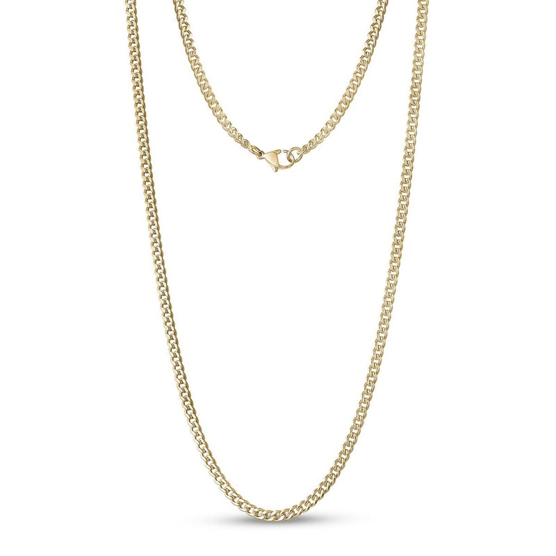 3.5MM GOLD STEEL CURB CHAIN