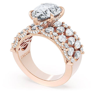Pear Solitaire Engagement Ring w/ North South Marquise & Pear Band