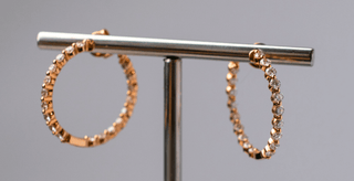 Rose gold hoop earrings