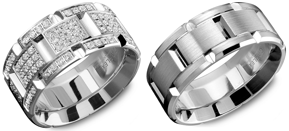 His & Hers Matching Carlex Wedding Bands