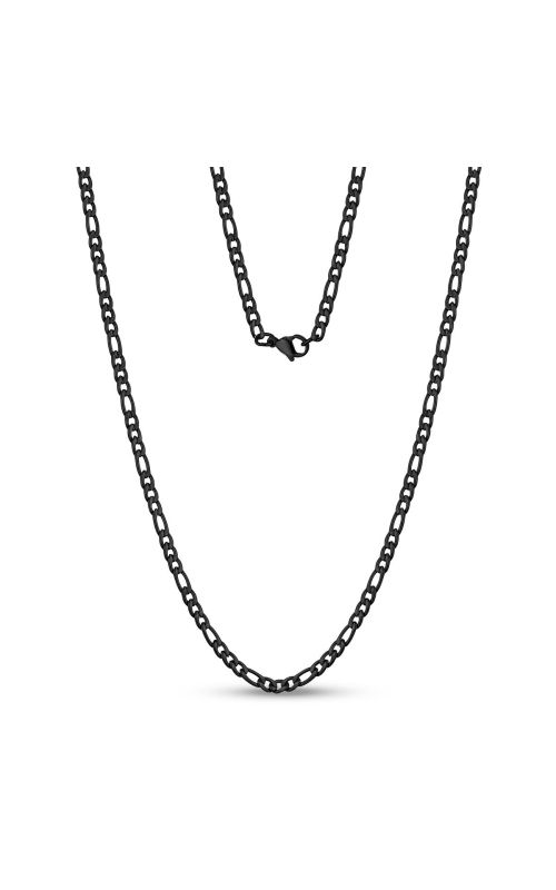 3.5MM BLK FIGARO NECKLACE