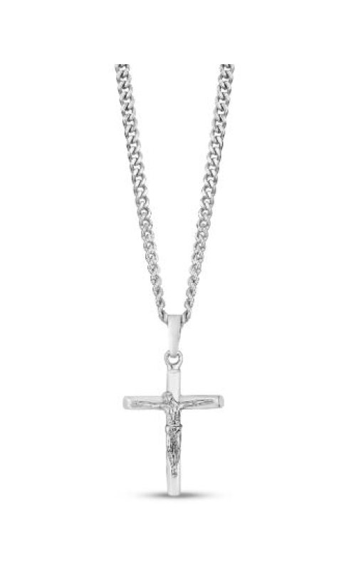 STEEL CRUCIFIX CROSS PENDANT W/ CHAIN 24