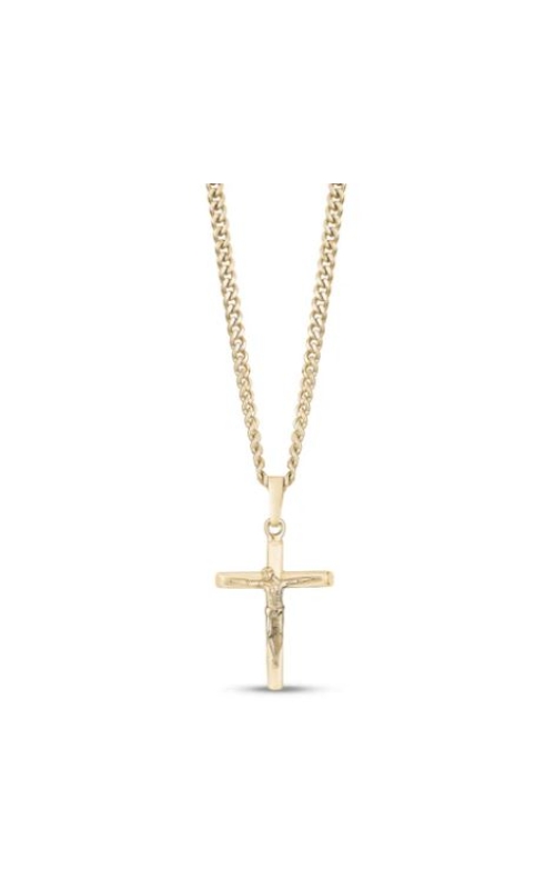 GOLD CRUCIFIX CROSS PENDANT W/24