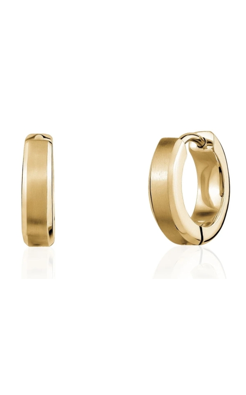 GOLD TONE BEVELED CLIP EARRINGS