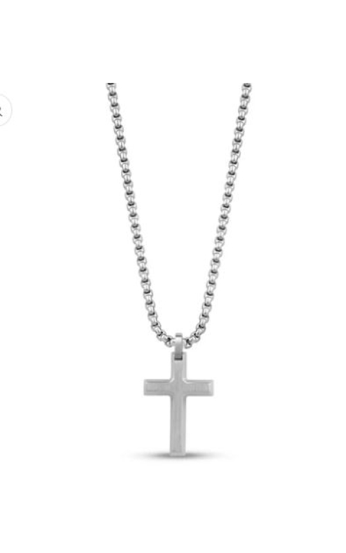 BEVEL CROSS PENDANT 20