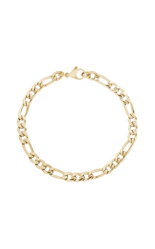 5MM GOLD FIGARO LINK BRACELET 8.5