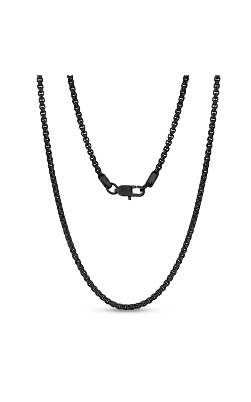 3MM BLK STEEL ROUND BOX CHAIN 26