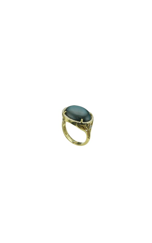 18KY TOPAZ/HEMATITE RING.27CW