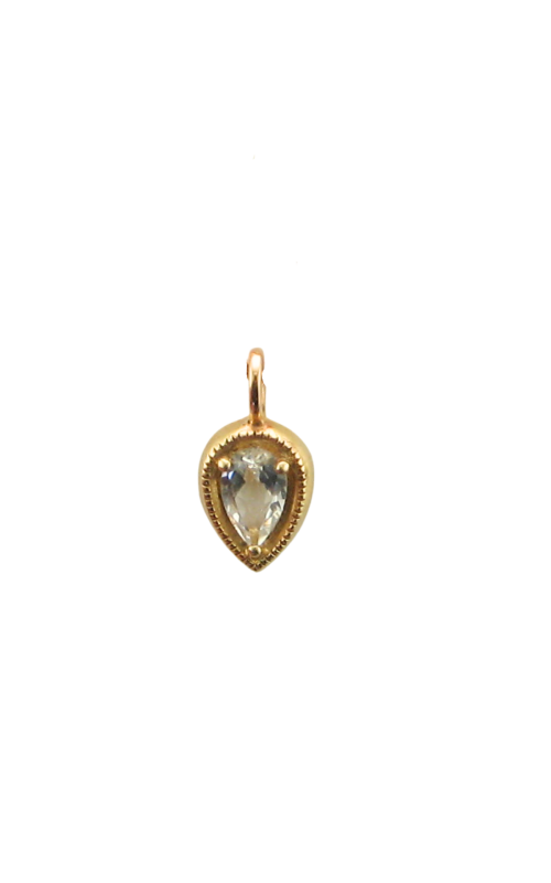 10KY WHITE TOPAZ PENDANT