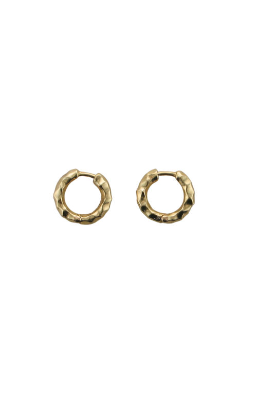 10KY CARVED MINI HOOPS