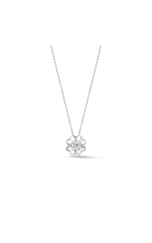 .28CTW VS/GH 18KW CLOVER PENDANT NECKLACE