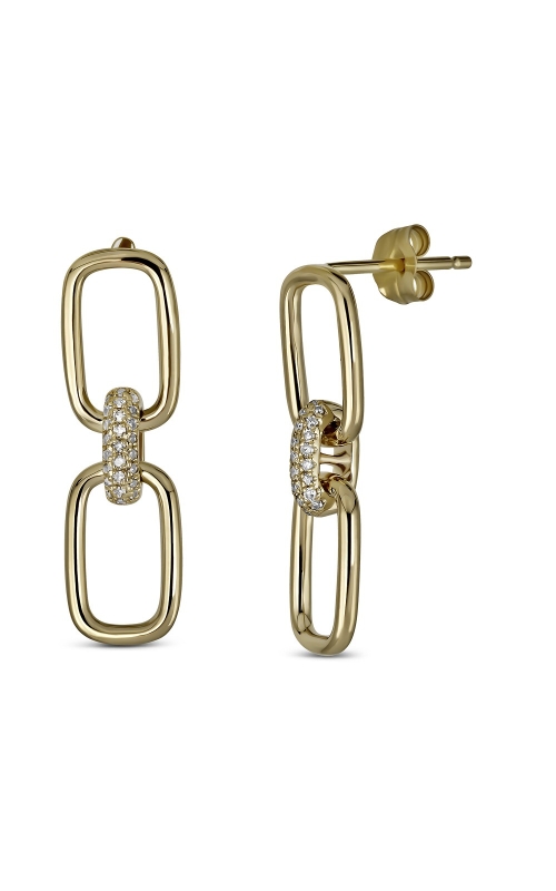 .12CTW DBL DROP CHAIN EARRINGS