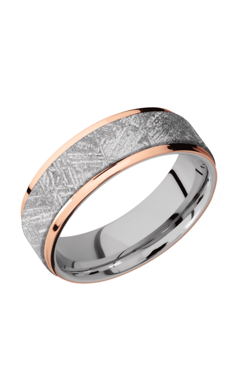 7MM COBALT CHROME W/5MM METEORITE INLAY BAND