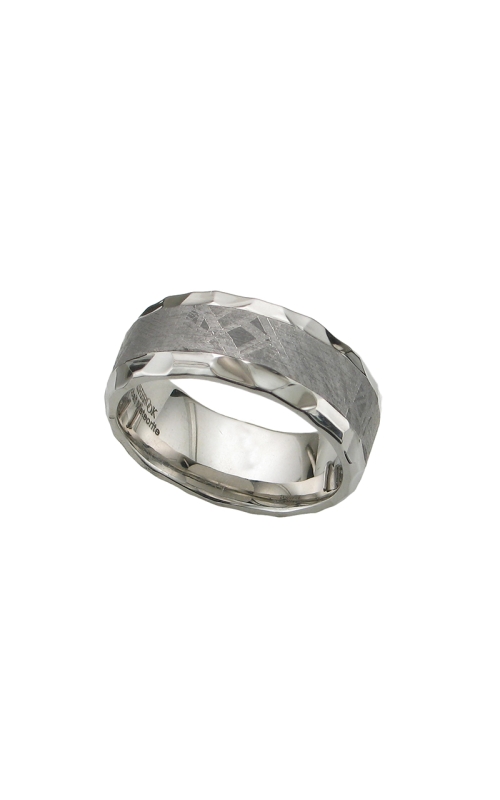 9MM COBALT CHROME W/METEORITE INLAY BAND