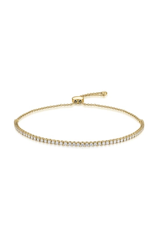 53=.76CTW SIGH 18KY ESSENTIALS HALF LINE BOLO BRACELET