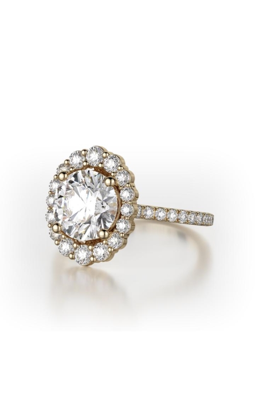 18KY 0.55CTW RND W/OVAL HALO
