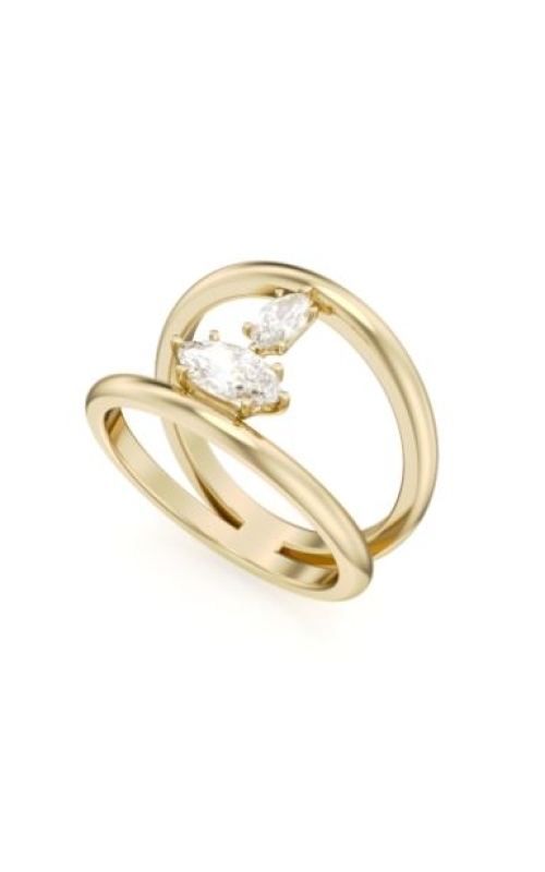2=.55CTW LAB 10KY STRATA SPLIT SHANK RING