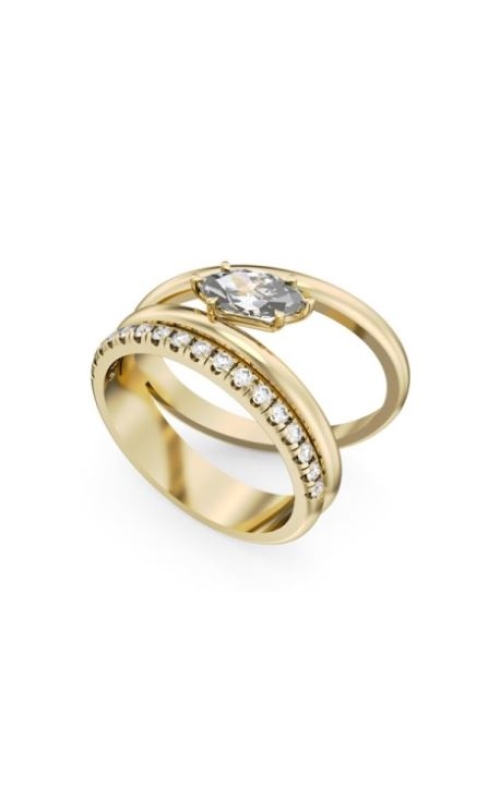 18=.74CTW LAB 10KY STRATA TRIPLE-BAND SPLIT RING