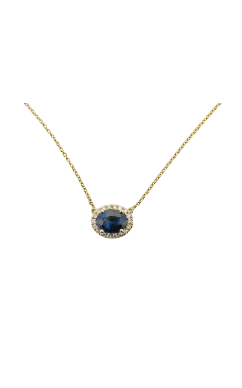 1.45CT SAPP 18=.12CTW SI GH 14KY NECKLACE