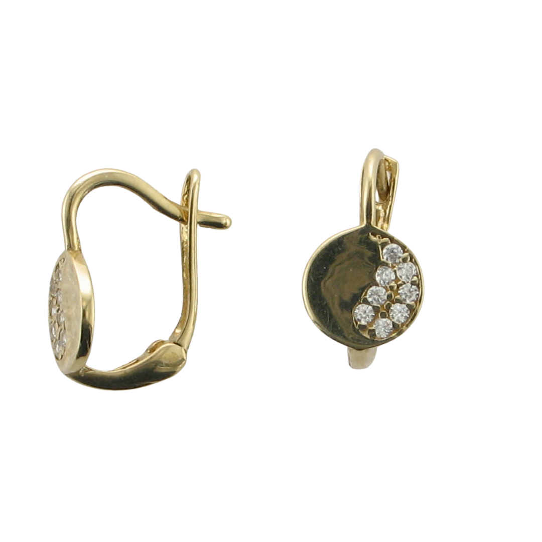 CZ LEVER BACK DROP EARRINGS