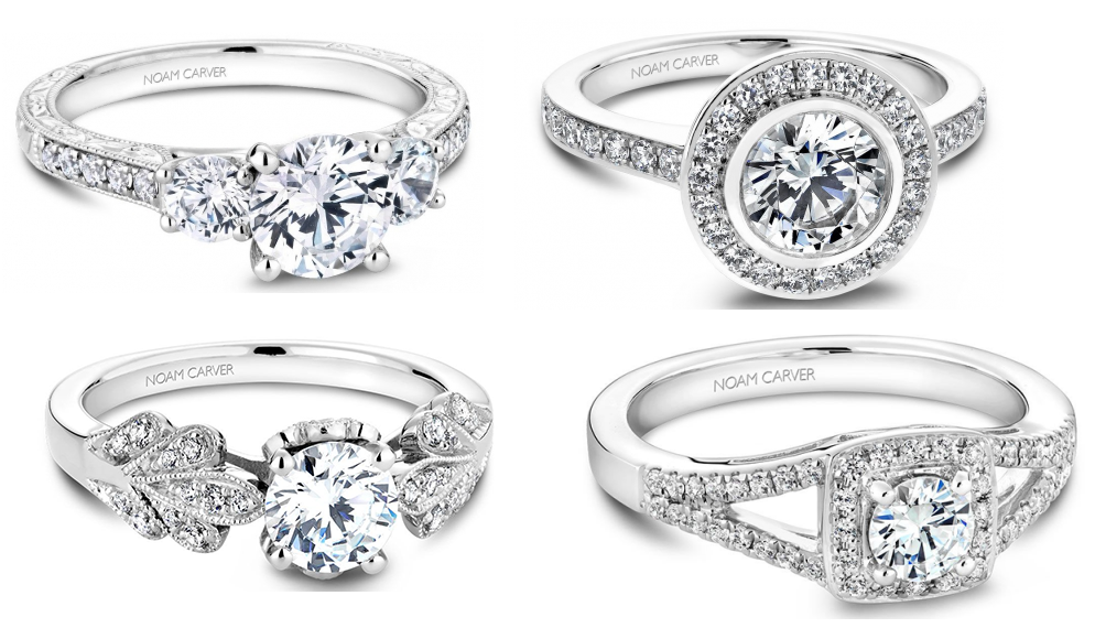white gold engagement rings from Noam Carver at GMG Jewellers