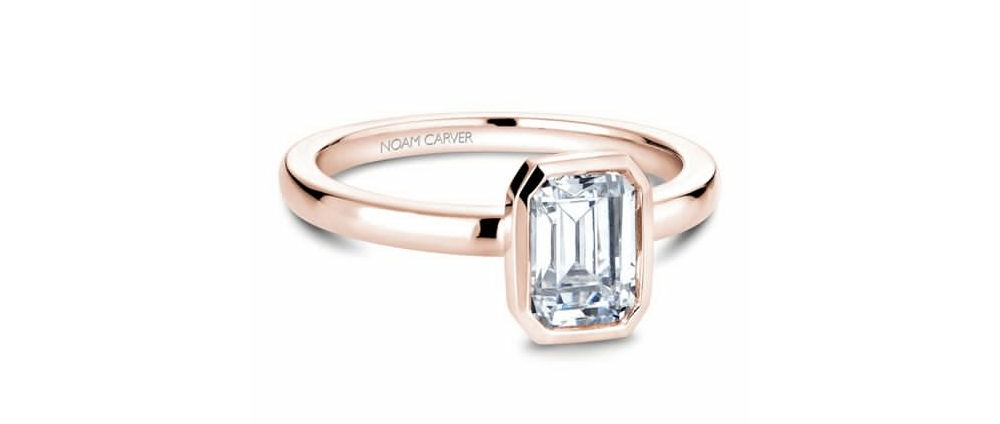 Noam Carver Bezel-Set-Step-Up Engagement Ring