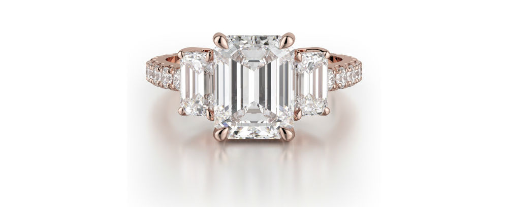 Michael M Three-Stone Engagement Ring