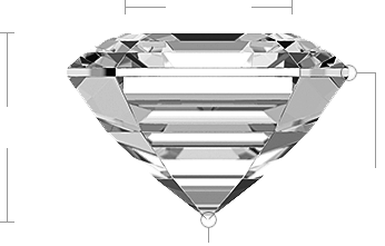 Asscher Diamond Side View Asscher Diamond Side View